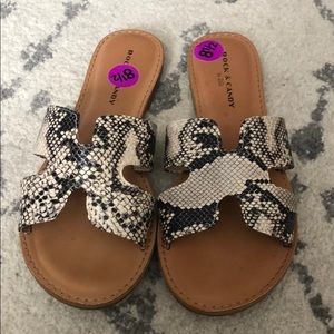 Sam Edelman dupes!! Snake print sandals